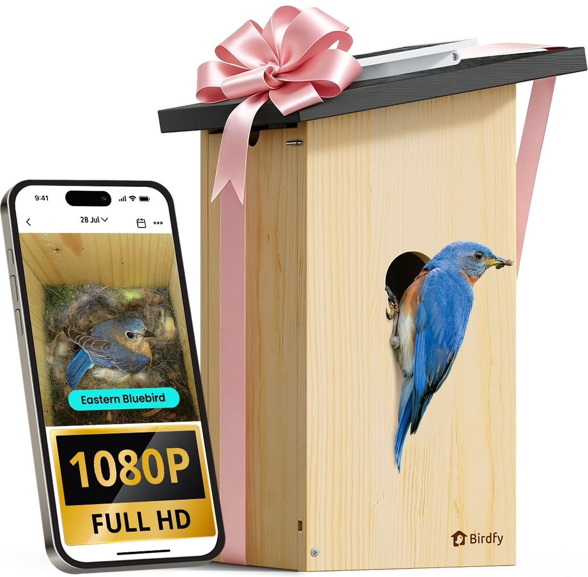 Birdfy smart bird house with 1080P HD camera