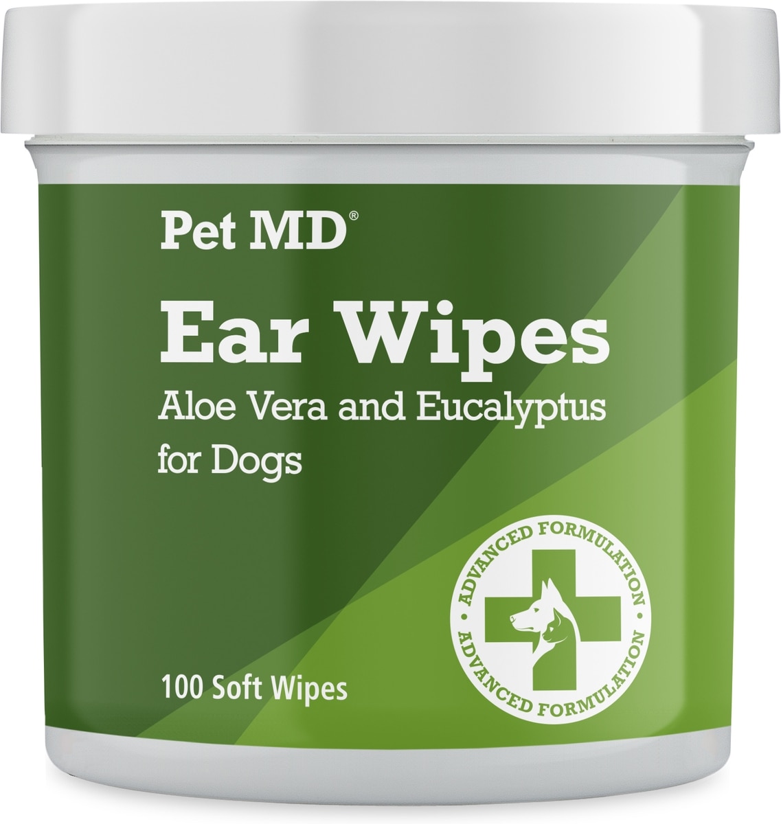 Pet MD Ear Wipes with Aloe Vera and Eucalyptus for dogs 100 soft wipes